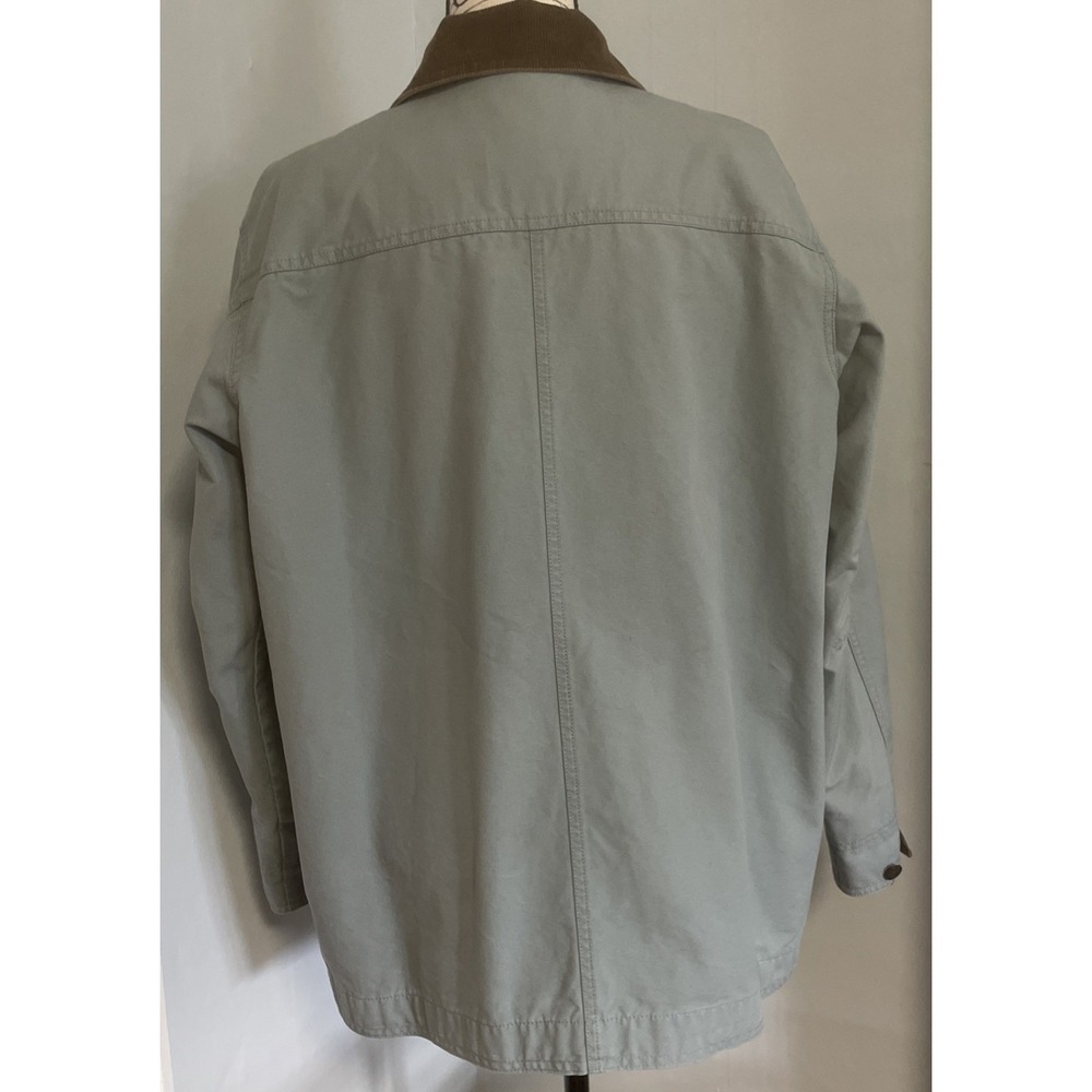 Vintage Women's LL Bean Barn Chore Jacket Coat Size XL Petite Flannel Lined Blue - Picture 11 of 14